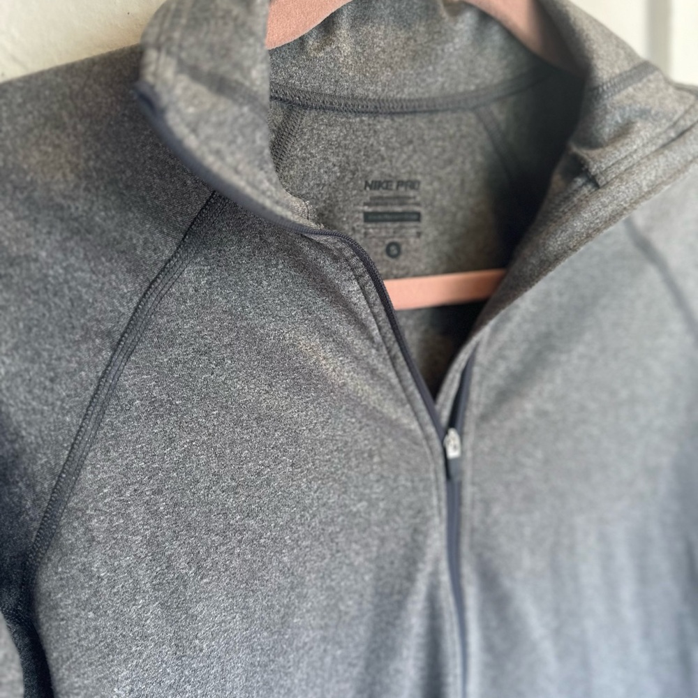 Nike Pro Dri-Fit Long Sleeve 1/4 Zip collared Running Shirt